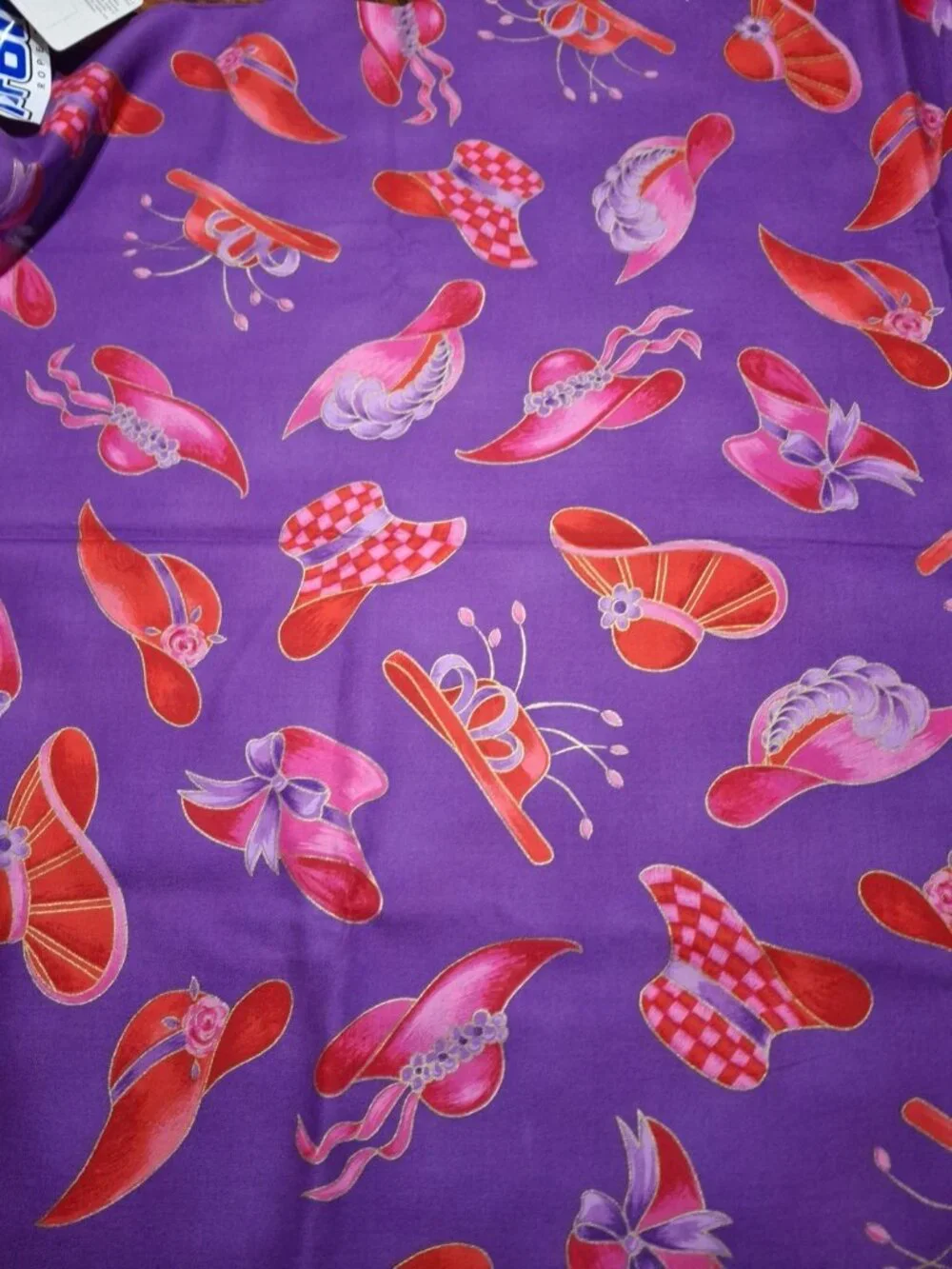 Marcus Brothers Dianna Marcum Red Hat Society Flowers Bows - Purple- 3 yard x 44